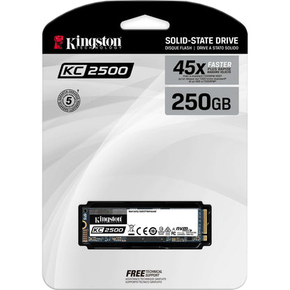 Kingston KC2500 250 GB Solid State Drive - M.2 2280 Internal - PCI Express NVMe (PCI Express NVMe 3.0 x4) SKC2500M8/250G