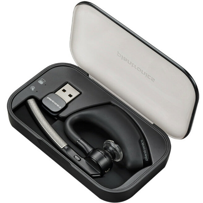 Plantronics Voyager Legend Earset - Mono - Wireless - Bluetooth - Earbud, Over-the-ear - Monaural - Outer-ear - Noise Cancelling, Echo Cancelling Microphone