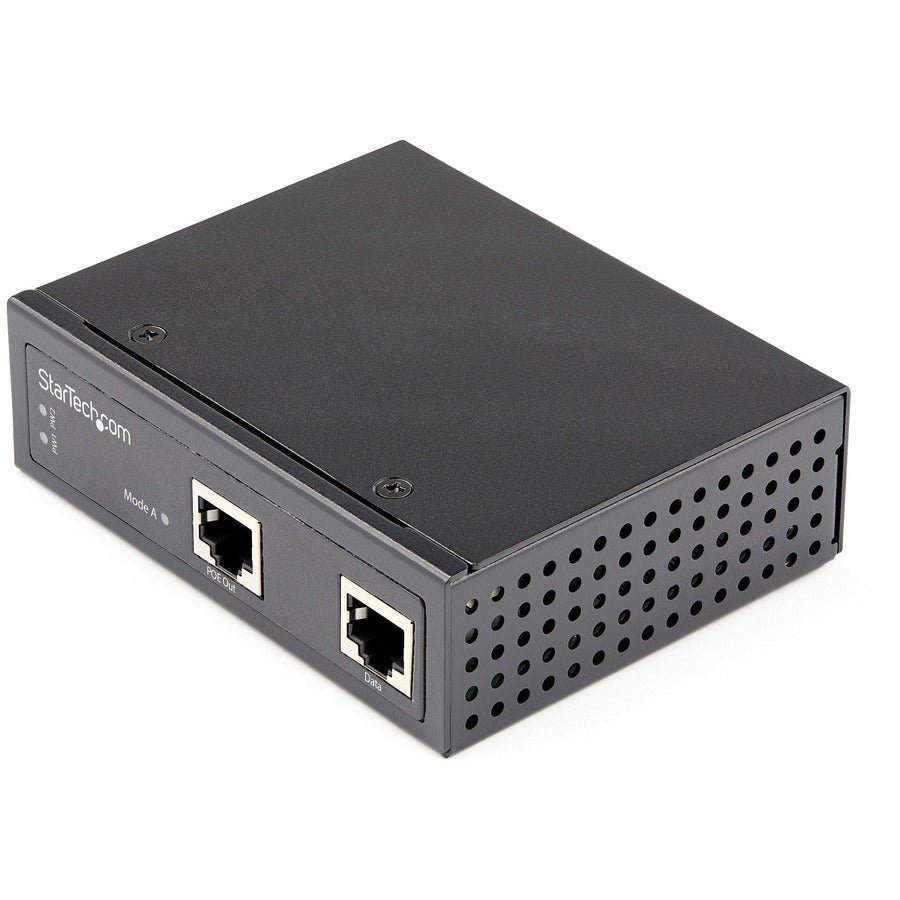 Star Tech.com Industrial Gigabit Ethernet PoE Injector 30W 802.3at PoE+ Midspan 48V-56VDC Power Over Ethernet Injector Adapter -40C to +75C POEINJ30W