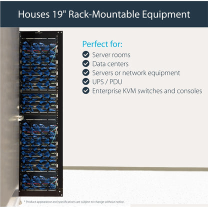 StarTech.com 42U 4 Post Open Frame Server Rack - Adjustable Floor Standing Data Rack - Computer / Network Cabinet (4POSTRACKBK) 4POSTRACKBK