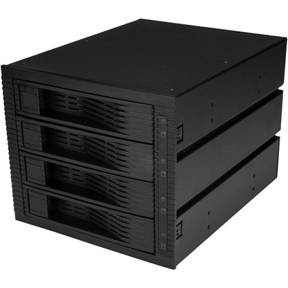 StarTech.com 4 Bay 3.5in SATA SAS Backplane - Hot Swap Mobile Rack for 3 5.25in Bays - Trayless - HDD Rack - SAS Backplane - SATA Backplane HSB43SATSASB