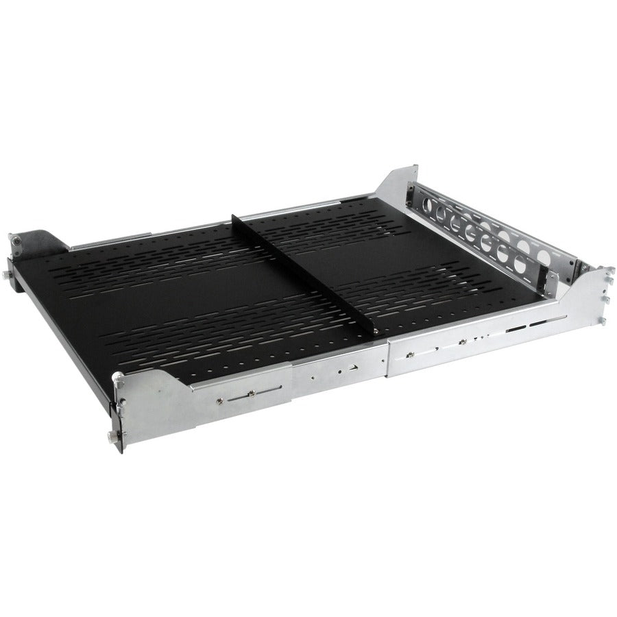 StarTech.com 2U Vented Sliding Rack Shelf w/ Cable Management Arm & Adjustable Mounting Depth - 125lbs / 56.7kg UNISLDSHF19M