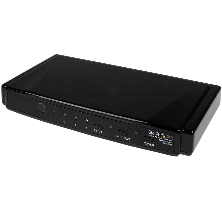 StarTech.com 4-to-1 HDMI 1.3 Switch - Video/audio switch - 4 ports - HDMI - Remote Control VS410HDMIE