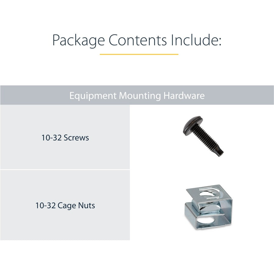 StarTech.com 45U 3300lb High Capacity 4 Post Open Server Equipment Rack - Flat Pack (4POSTRACKHD) 4POSTRACKHD