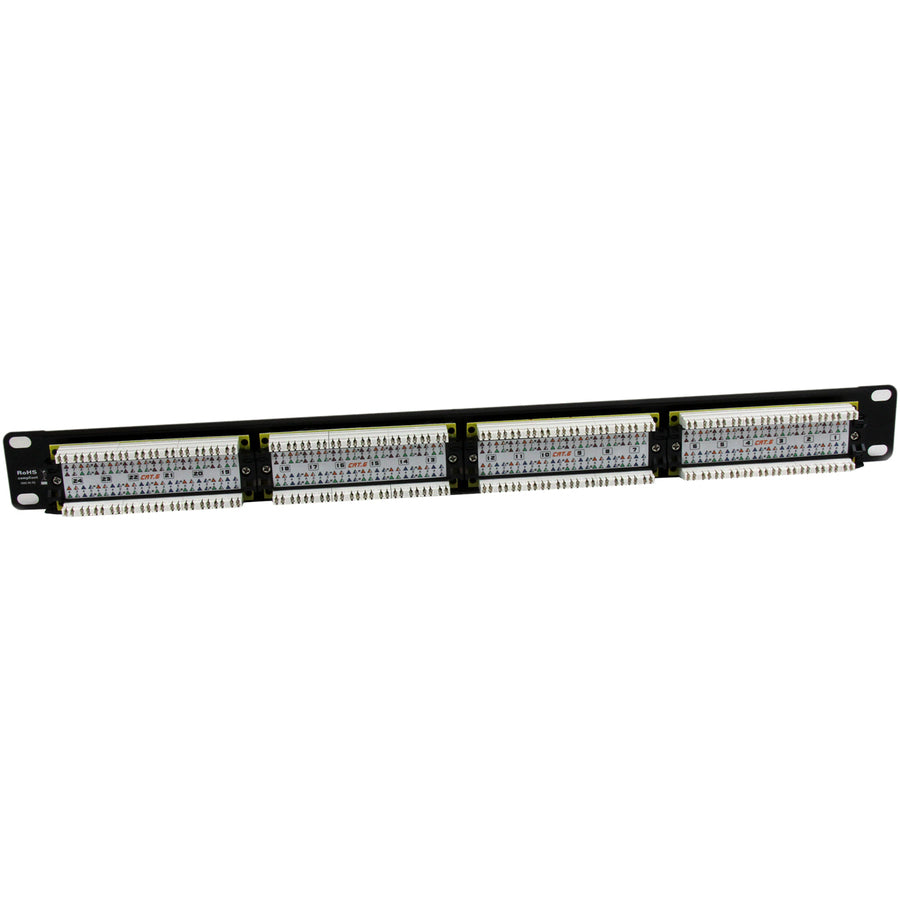 StarTech.com 24 Port 1U Rackmount Cat 6 110 Patch Panel - 45 Degree C6PANL4524