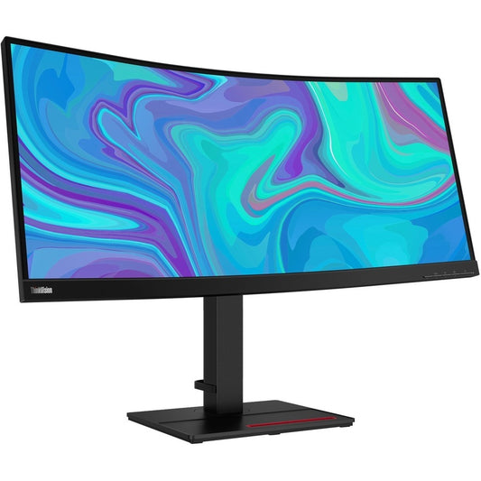 Moniteur LCD WLED incurvé Lenovo ThinkVision T34w-20 34" WQHD - 21:9 - Noir corbeau 61F3GAR1US