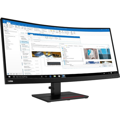 Moniteur LCD WLED incurvé Lenovo ThinkVision T34w-20 34" WQHD - 21:9 - Noir corbeau 61F3GAR1US