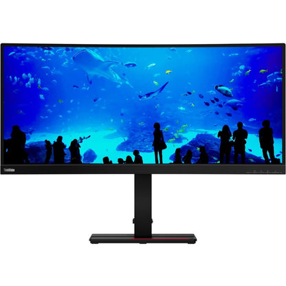 Moniteur LCD WLED incurvé Lenovo ThinkVision T34w-20 34" WQHD - 21:9 - Noir corbeau 61F3GAR1US