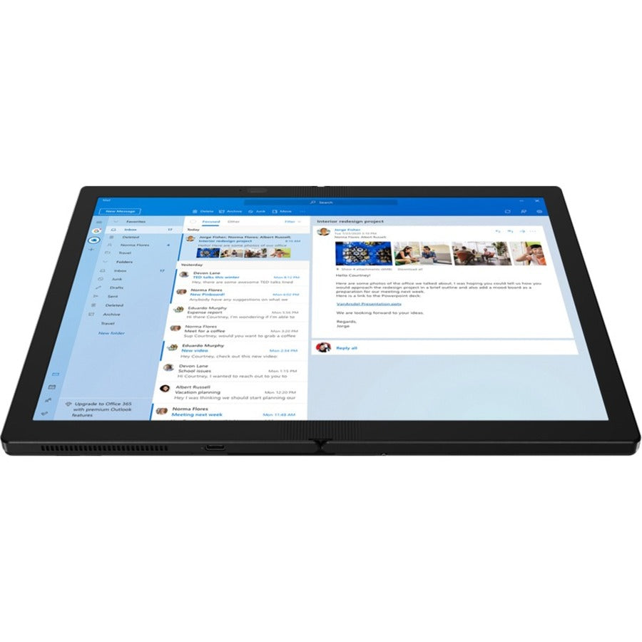 Lenovo ThinkPad X1 Fold 20RK000NUS Tablet - 13.3" QXGA - Core i5 i5-L16G7 Penta-core (5 Core) 1.40 GHz - 8 GB RAM - 512 GB SSD - Windows 10 Pro 64-bit - Black 20RK000NUS