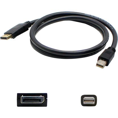 AddOn 6ft (2M) Mini-Displayport to Displayport Adapter - M/M MINIDP2DPMM6