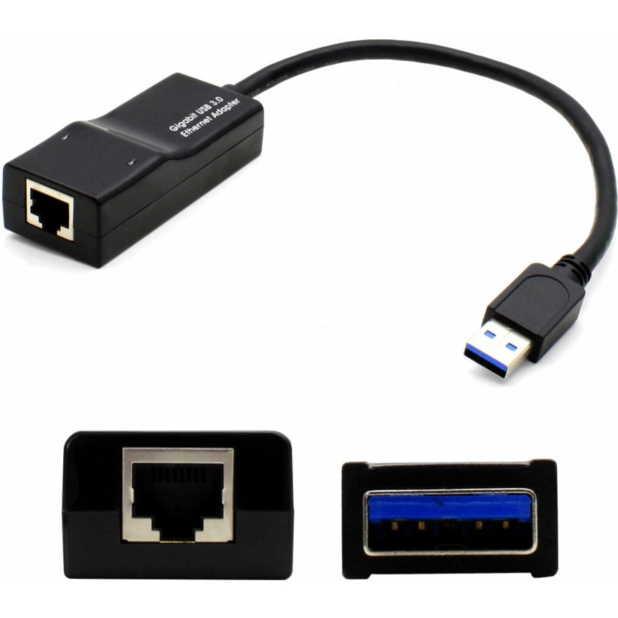 AddOn Lenovo 4X90E51405 Compatible USB 3.0 (A) Male to RJ-45 Female Black Adapter 4X90E51405-AO