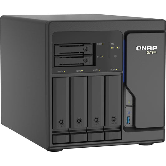 QNAP Cost-effective Intel Xeon D desktop QuTS Hero NAS with Quad-port 2.5GbE TS-H686-D1602-8G-US