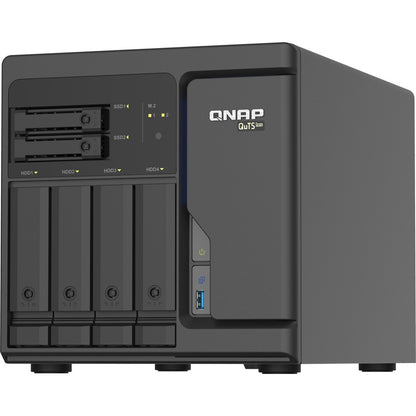 QNAP Cost-effective Intel Xeon D desktop QuTS Hero NAS with Quad-port 2.5GbE TS-H686-D1602-8G-US