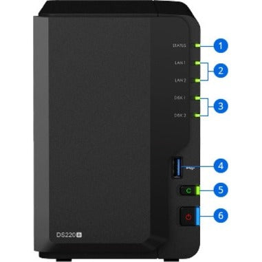 Synology DiskStation DS220+ SAN/NAS Storage System DS220+