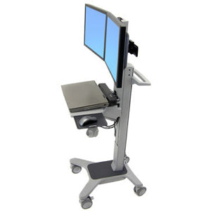 Ergotron Neo-Flex Dual WideView WorkSpace Cart 24-194-055