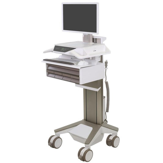 Ergotron CareFit Pro Electric Lift Cart, LiFe Powered, 5 Drawers (4x1+1), US/CA/MX C52-2251-1