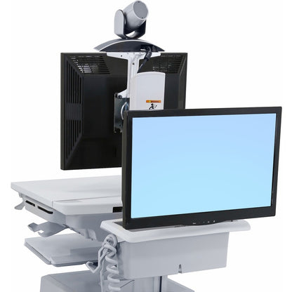 Ergotron StyleView Telepresence Cart, Back-to-Back Monitors, Powered SV44-57E1-1