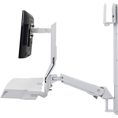 Ergotron StyleView Wall Mount for Keyboard, Monitor, Bar Code Scanner, Mouse, CPU, Wrist Rest, LCD Display - White 45-594-216