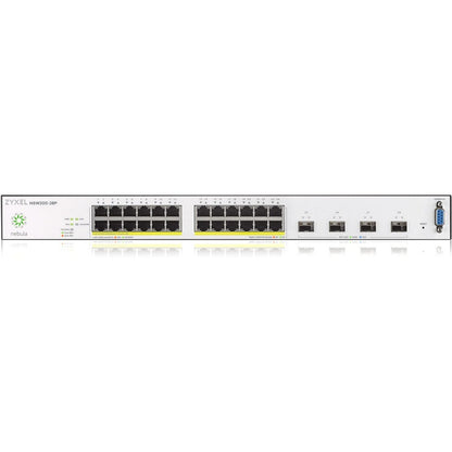 ZYXEL 24-port GbE Nebula Cloud Managed PoE Switch with 10GbE Uplink NSW200-28P