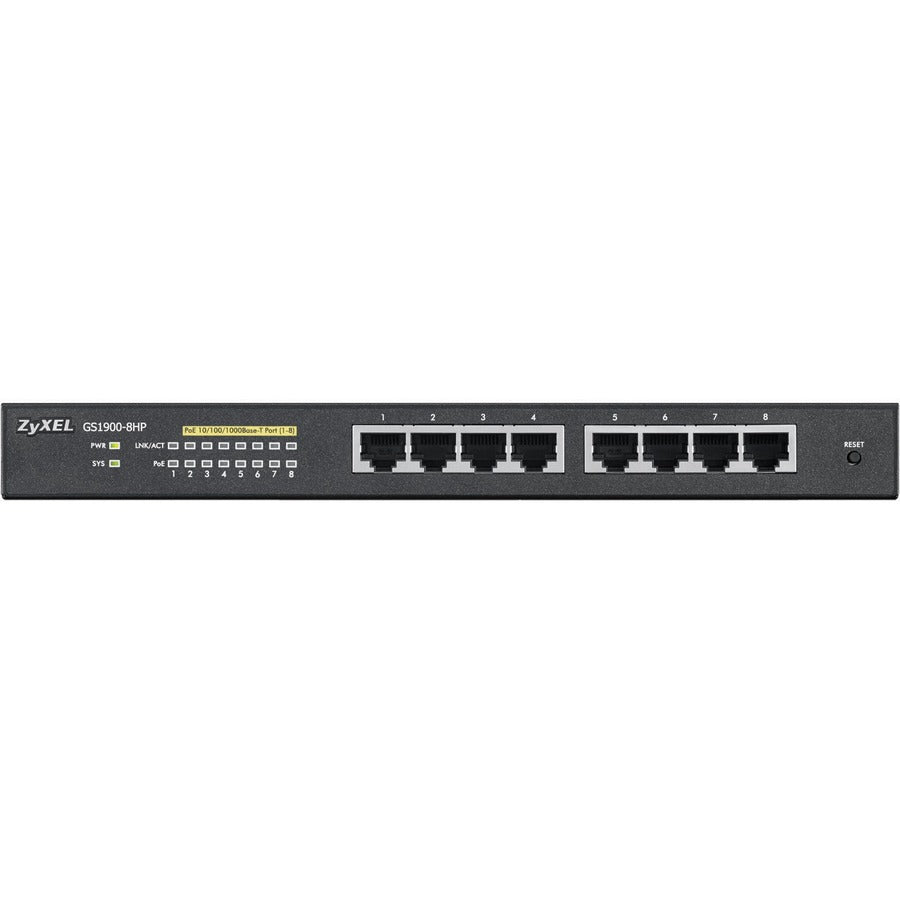 ZYXEL 8-Port GbE Smart Managed PoE Switch GS1900-8HP