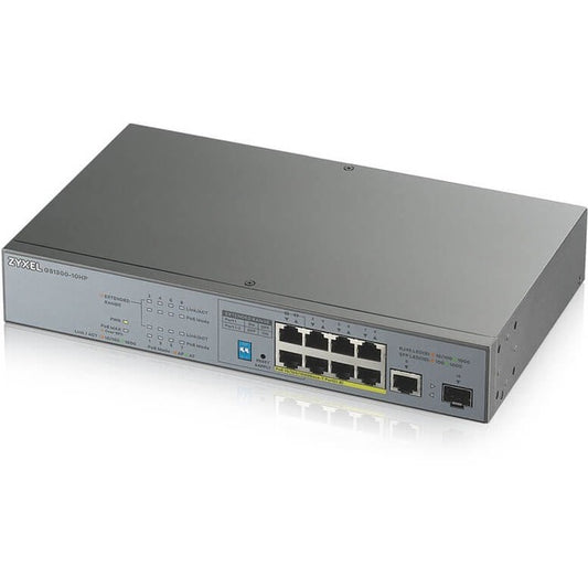 ZYXEL 8-port GbE Unmanaged PoE Switch with GbE Uplink GS1300-10HP