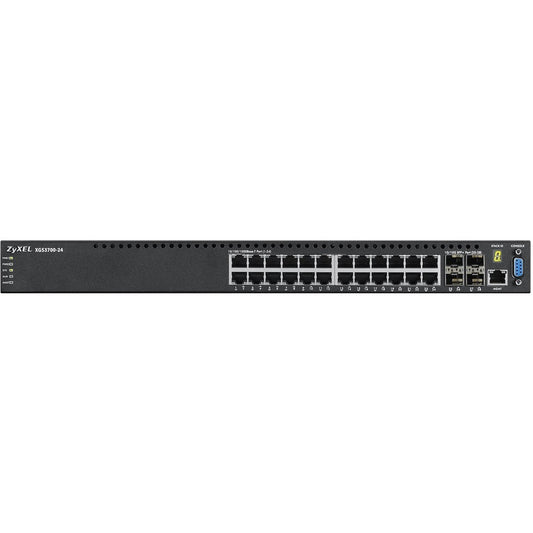 ZYXEL 24-Port GbE L2+ PoE Switch with 10GbE Uplink XGS3700-24HP