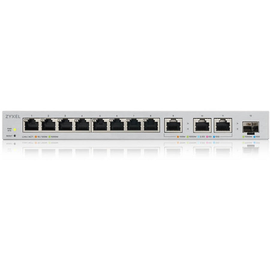 ZYXEL 12-Port Web-Managed Multi-Gigabit Switch Includes 3-Port 10G and 1-Port 10G SFP+ XGS1250-12