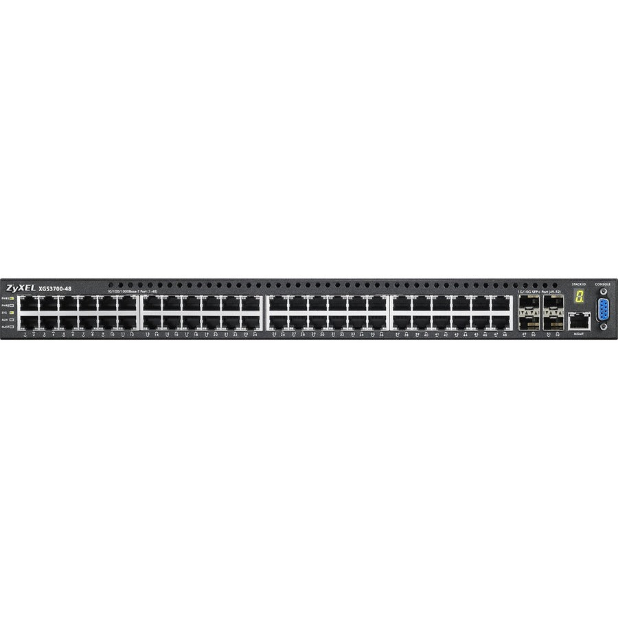 ZYXEL 48-Port GbE L2+ Switch with 10GbE Uplink XGS3700-48