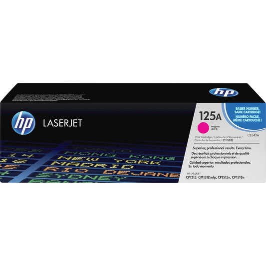 HP 125A (CB543A) Original Standard Yield Laser Toner Cartridge - Single Pack - Magenta - 1 Each CB543A