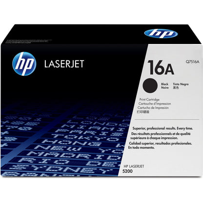 HP 16A (Q7516A) Original Laser Toner Cartridge - Single Pack - Black - 1 Each Q7516A