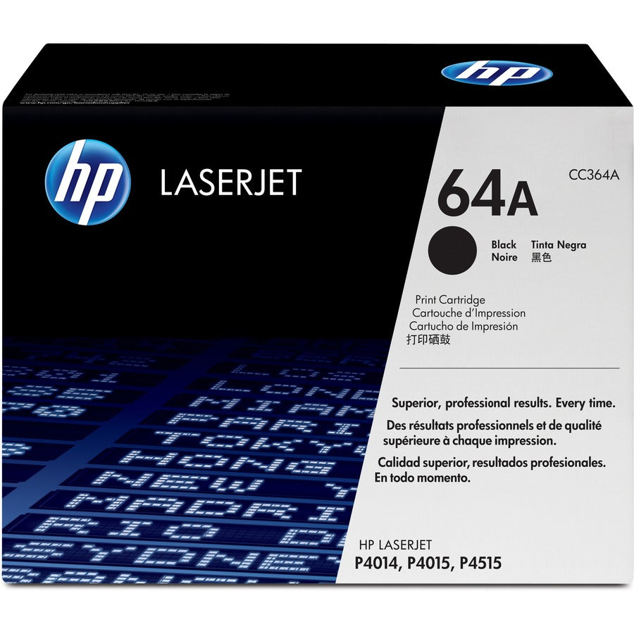 HP 64A (CC364A) Original Laser Toner Cartridge - Single Pack - Black - 1 Each CC364A