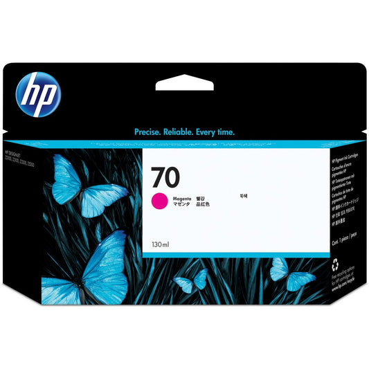 HP 70 (C9453A) Original Inkjet Ink Cartridge - Single Pack - Magenta - 1 Each C9453A