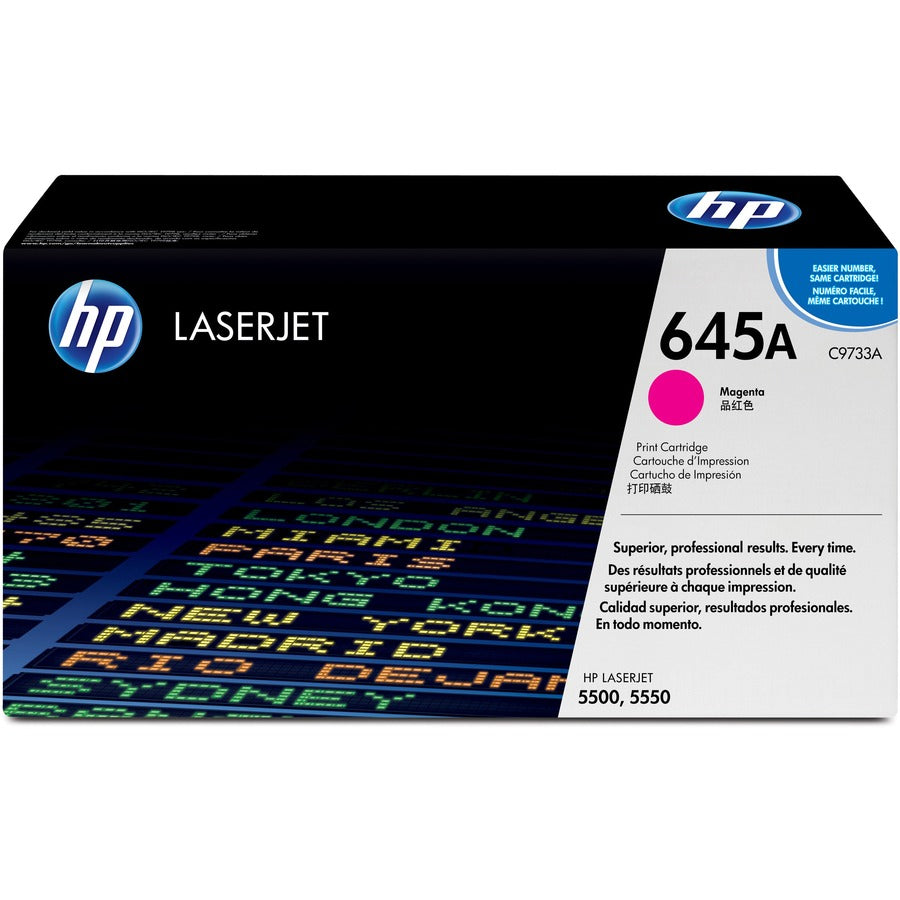 HP 645A (C9733A) Original Laser Toner Cartridge - Single Pack - Magenta - 1 Each C9733A