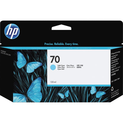 HP 70 (C9390A) Original Inkjet Ink Cartridge - Single Pack - Light Cyan - 1 Each C9390A