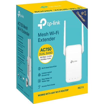 TP-Link RE215 Dual Band IEEE 802.11ac 733 Mbit/s Wireless Range Extender RE215