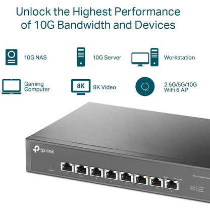 TP-Link 10G Multi-Gigabit Unmanaged Switch TL-SX1008