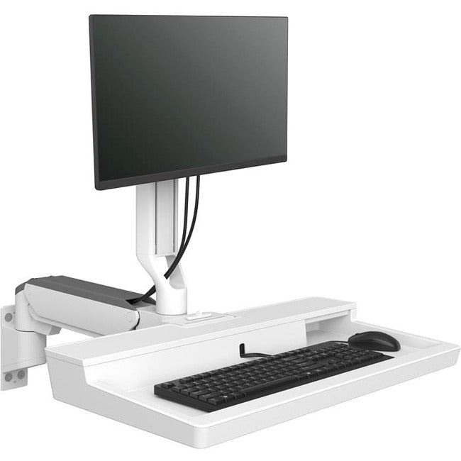 Ergotron CareFit Mounting Arm for Monitor, Mouse, Keyboard, LCD Display - White 45-621-251