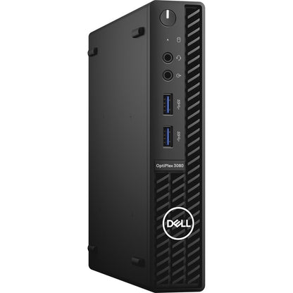 Dell OptiPlex 3000 3080 Desktop Computer - Intel Core i5 10th Gen i5-10500T Hexa-core (6 Core) 2.30 GHz - 8 GB RAM DDR4 SDRAM - 256 GB NVMe M.2 PCI Express M.2 SSD - Micro PC - Black DXVT4