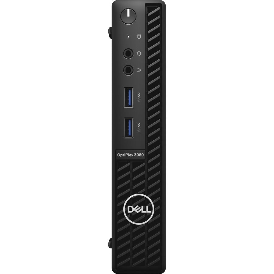 Dell OptiPlex 3000 3080 Desktop Computer - Intel Core i5 10th Gen i5-10500T Hexa-core (6 Core) 2.30 GHz - 8 GB RAM DDR4 SDRAM - 256 GB NVMe M.2 PCI Express M.2 SSD - Micro PC - Black DXVT4