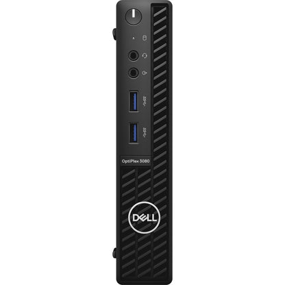 Dell OptiPlex 3000 3080 Desktop Computer - Intel Core i5 10th Gen i5-10500T Hexa-core (6 Core) 2.30 GHz - 8 GB RAM DDR4 SDRAM - 256 GB NVMe M.2 PCI Express M.2 SSD - Micro PC - Black DXVT4