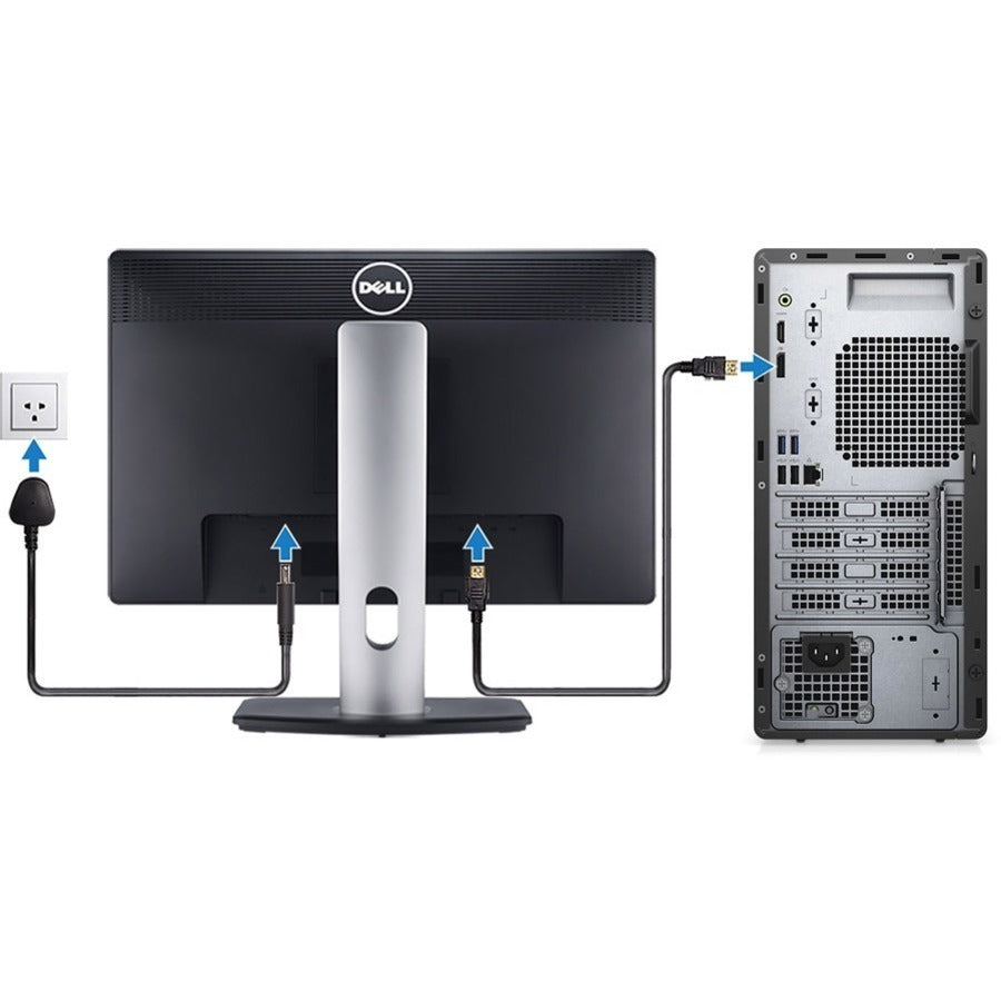 Dell OptiPlex 3000 3080 Desktop Computer - Intel Core i5 10th Gen i5-10505 Hexa-core (6 Core) 3.20 GHz - 8 GB RAM DDR4 SDRAM - 1 TB HDD - Mini-tower - Black NJVKJ