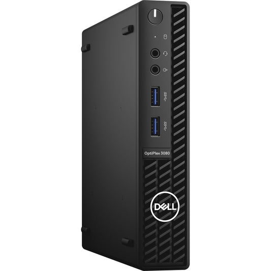 Dell OptiPlex 3000 3080 Desktop Computer - Intel Core i3 10th Gen I3-10105T - 8 GB RAM DDR4 SDRAM - 128 GB NVMe M.2 PCI Express M.2 SSD - Micro PC - Black 06NVJ