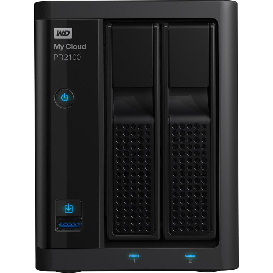 WD 0TB My Cloud PR2100 Pro Series Diskless Media Server with Transcoding, NAS - Network Attached Storage WDBBCL0000NBK-NESN