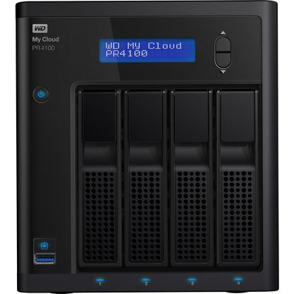 WD 8TB My Cloud PR4100 Pro Series Media Server with Transcoding, NAS - Network Attached Storage WDBNFA0080KBK-NESN