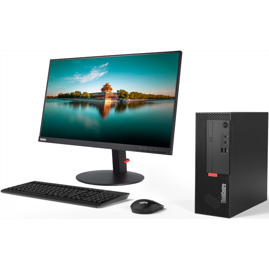 Lenovo ThinkCentre M720e 11BD003GUS Desktop Computer - Intel Core i3 9th Gen i3-9100 3.60 GHz - 4 GB RAM DDR4 SDRAM - 1 TB HDD - Small Form Factor - Black 11BD003GUS