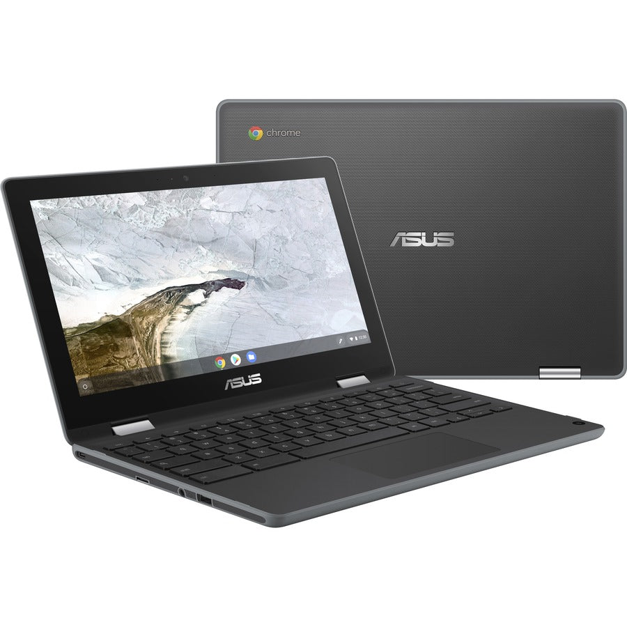 Asus Chromebook Flip C214 C214MA-Q1R-CB 11.6" Touchscreen Chromebook - HD - 1366 x 768 - Intel Celeron N4020 Dual-core (2 Core) 1.10 GHz - 4 GB RAM - 32 GB Flash Memory - Dark Gray C214MA-Q1R-CB