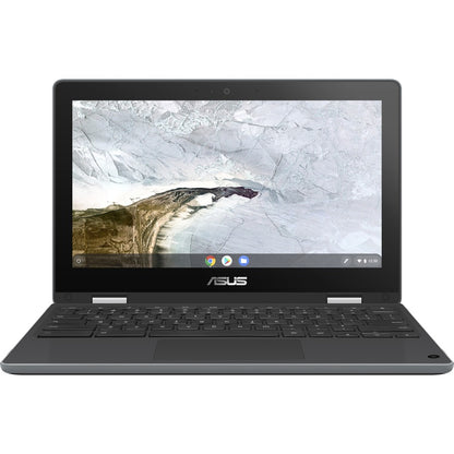 Asus Chromebook Flip C214 C214MA-Q1R-CB 11.6" Touchscreen Chromebook - HD - 1366 x 768 - Intel Celeron N4020 Dual-core (2 Core) 1.10 GHz - 4 GB RAM - 32 GB Flash Memory - Dark Gray C214MA-Q1R-CB