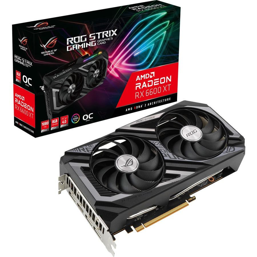 Asus ROG AMD Radeon RX 6600 XT Graphic Card - 8 GB GDDR6 ROG-STRIX-RX6600XT-O8G-GA