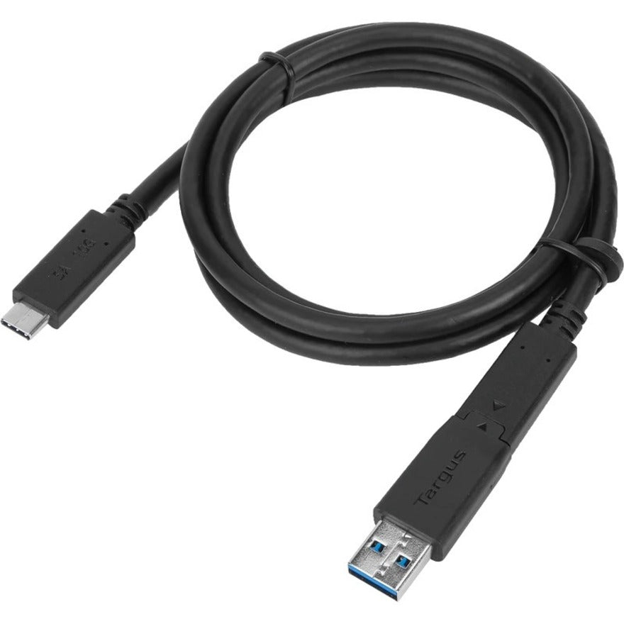 Targus 1M USB-C Male to USB-C Male Cable with USB-A Tether ACC1126GLX