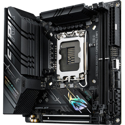 Asus ROG Strix B660-I GAMING WIFI Gaming Desktop Motherboard - Intel B660 Chipset - Socket LGA-1700 - Intel Optane Memory Ready - Mini ITX ROGSTRIXB660-IGAMINGWIFI